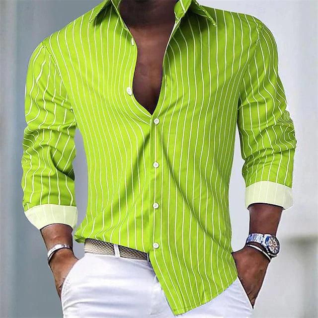 Button-Up Alex™ | Men's Long Sleeve Casual Shirt | Breathable Cotton, Classic Fit, Stylish Button Closure