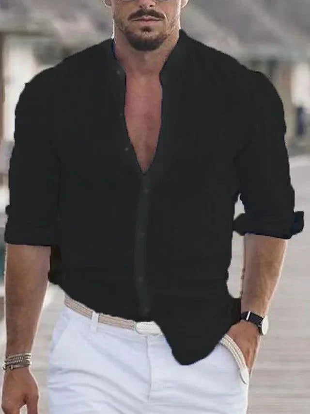 BreezeWear™ | Men's Lightweight Casual Button-Up Shirt | Breathable Fabric, Relaxed Fit & Stylish Design