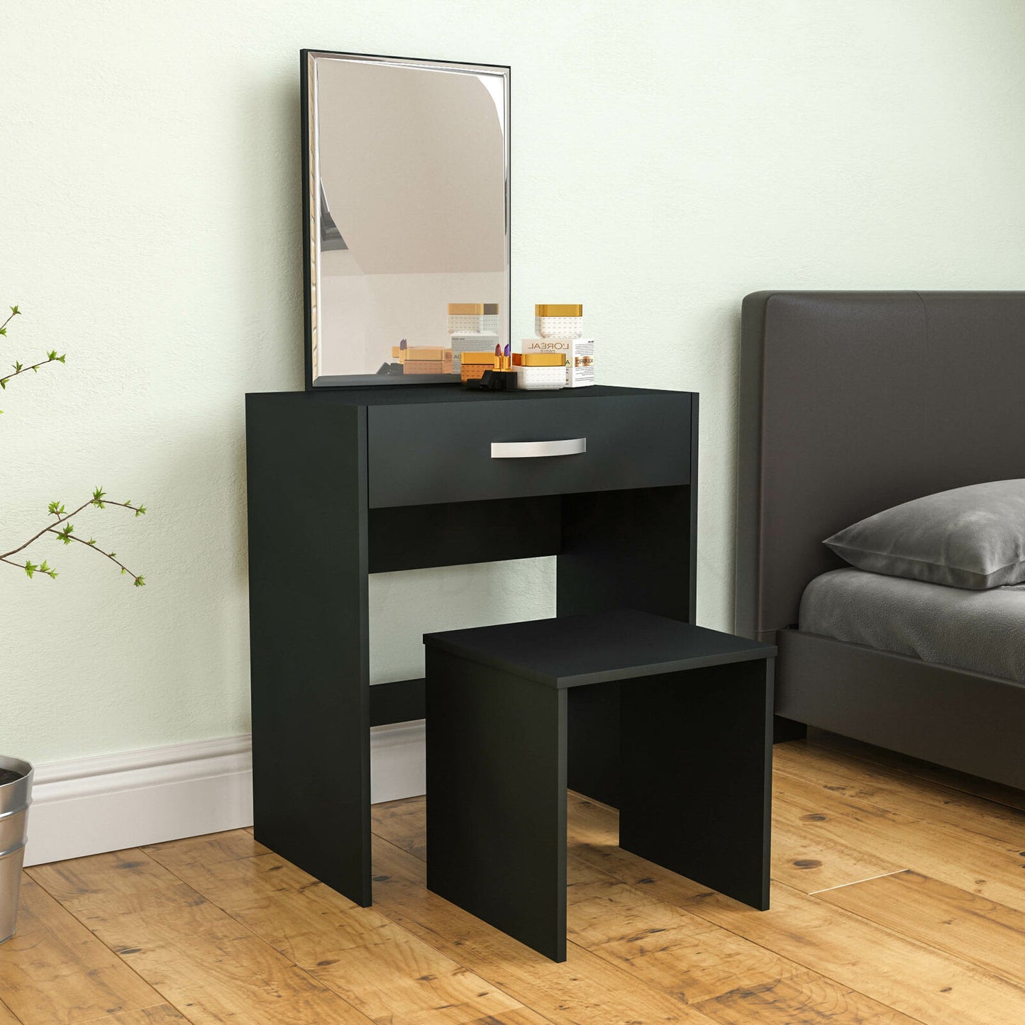 Dressing Table 1 Drawer Mirror & Stool Set