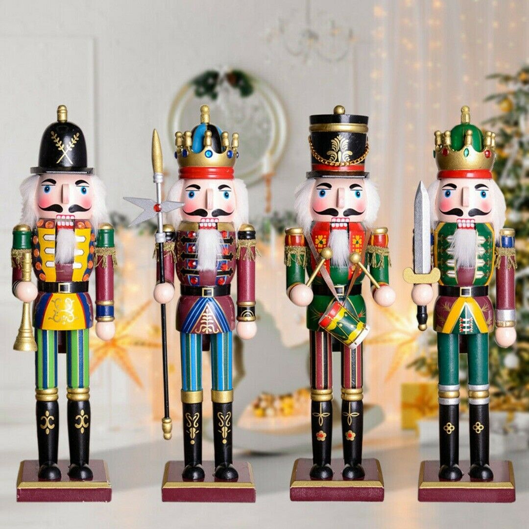 Christmas Nutcracker | Nutcracker Soldier 30 CM Wood Painted Christmas Nutcracker Decoration