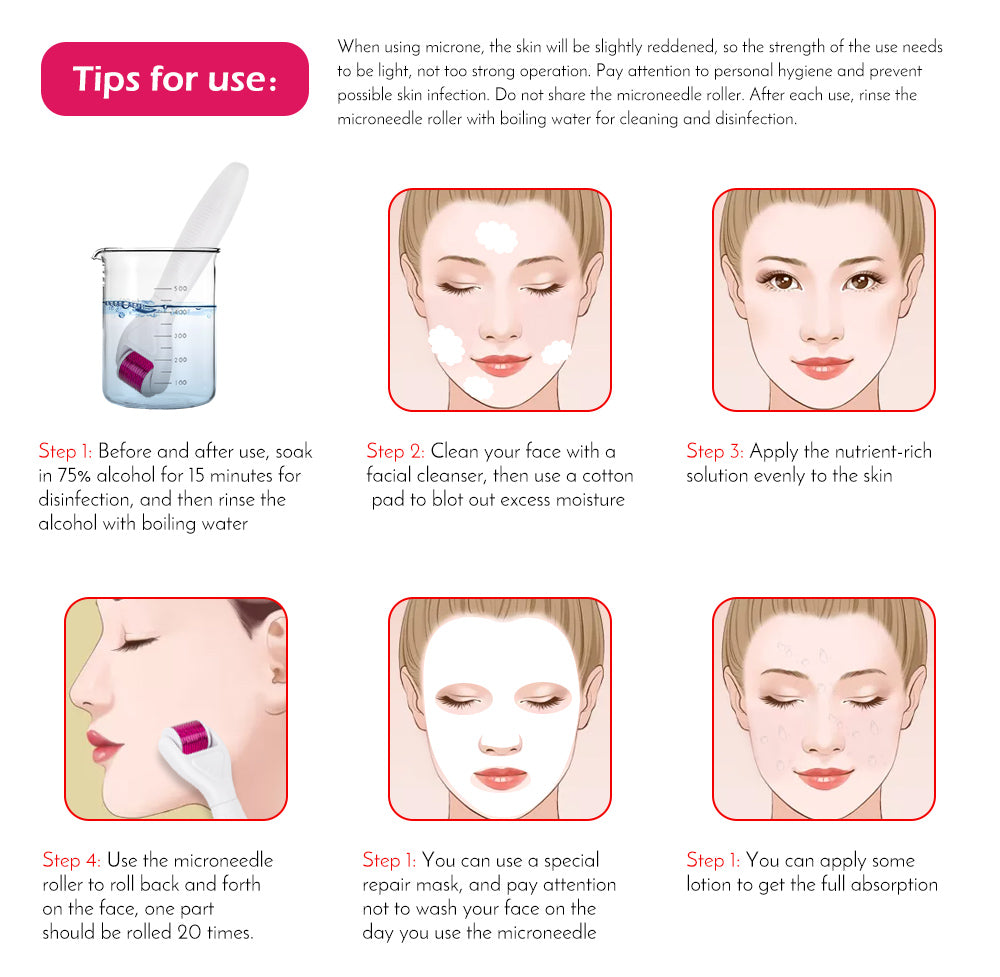 Microneedling at Home Titanium Derma Roller