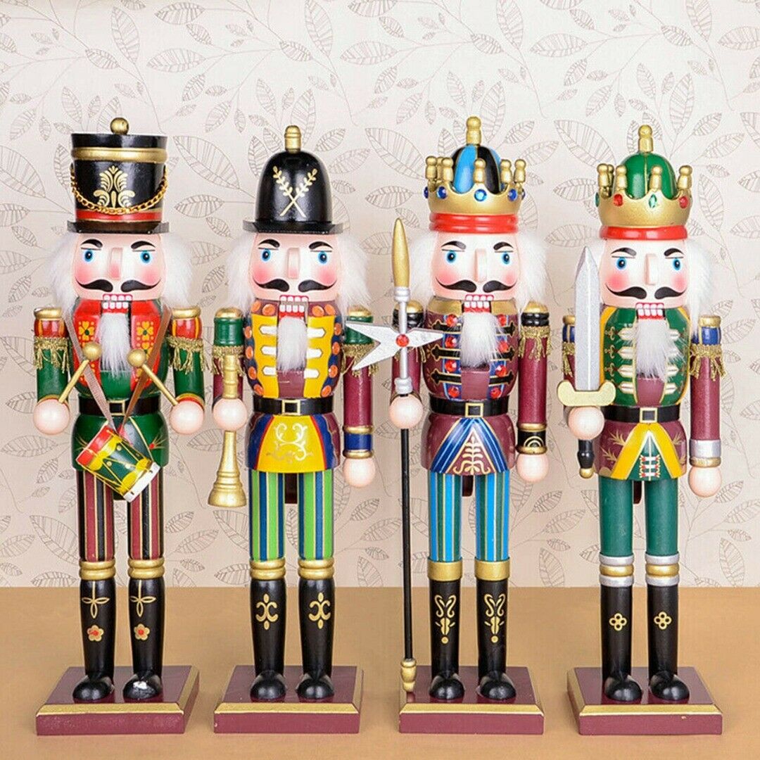Christmas Nutcracker | Nutcracker Soldier 30 CM Wood Painted Christmas Nutcracker Decoration