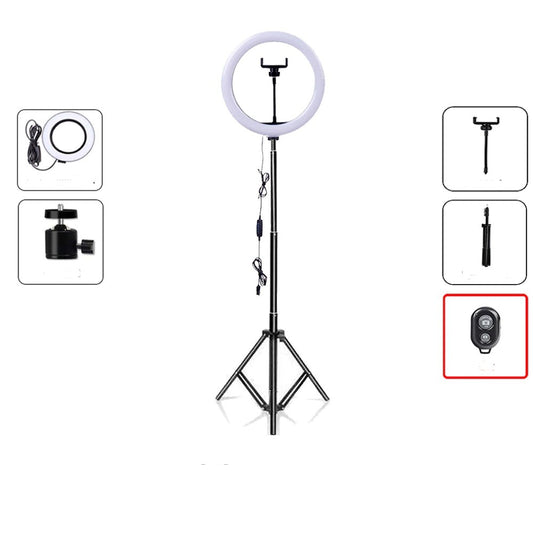 Selfie Ring Light with Tripod Stand & Cell Phone Holder
