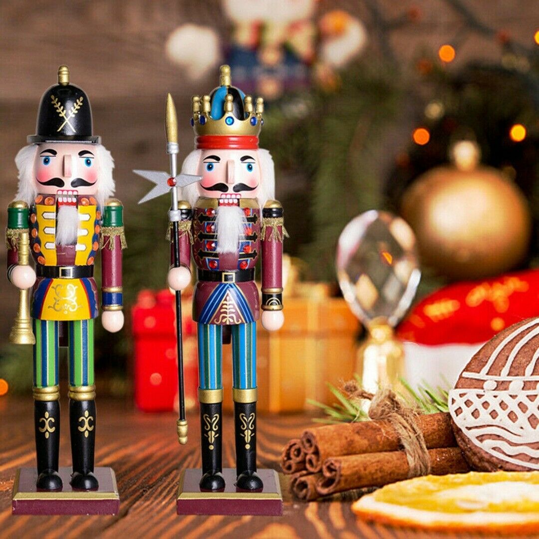 Christmas Nutcracker | Nutcracker Soldier 30 CM Wood Painted Christmas Nutcracker Decoration