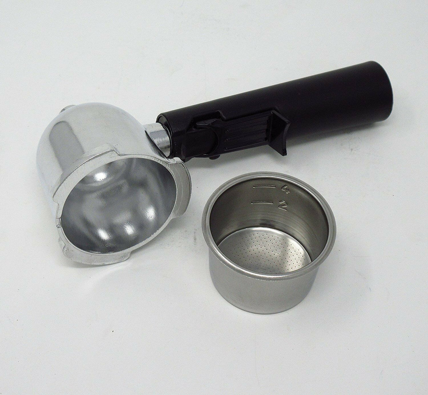Black Espresso 4 Cup Coffee Machine with milk steamer