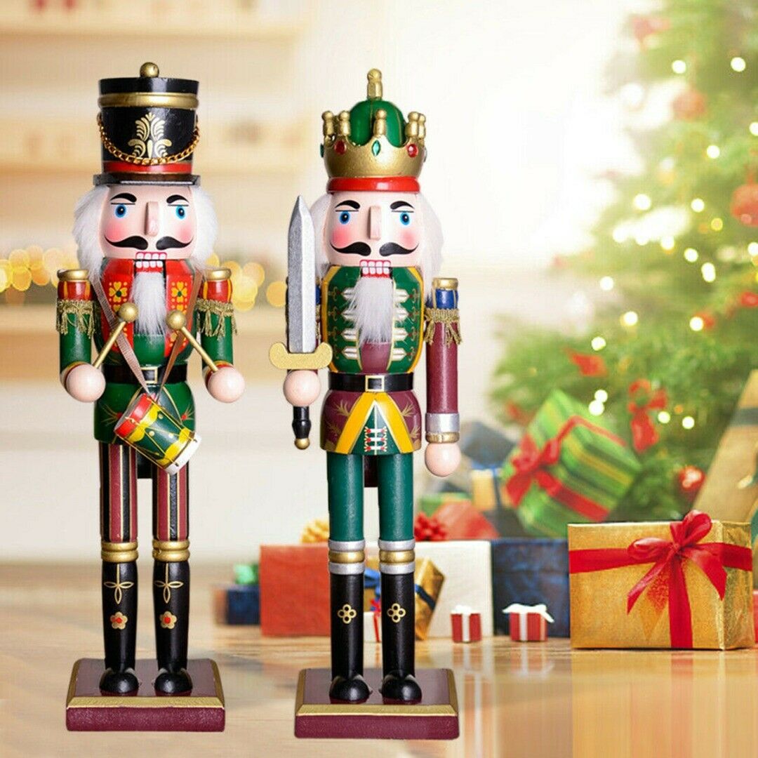 Christmas Nutcracker | Nutcracker Soldier 30 CM Wood Painted Christmas Nutcracker Decoration