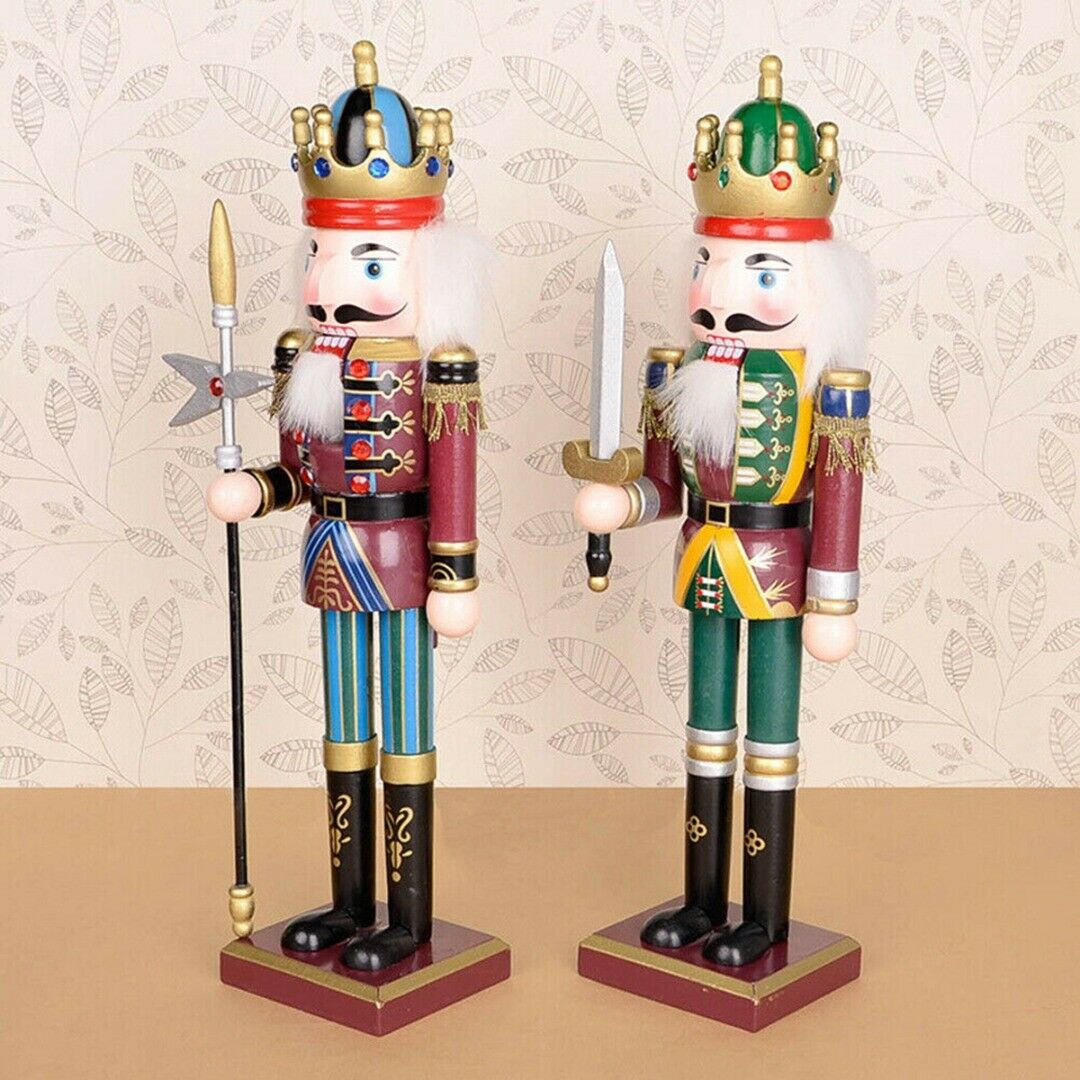 Christmas Nutcracker | Nutcracker Soldier 30 CM Wood Painted Christmas Nutcracker Decoration