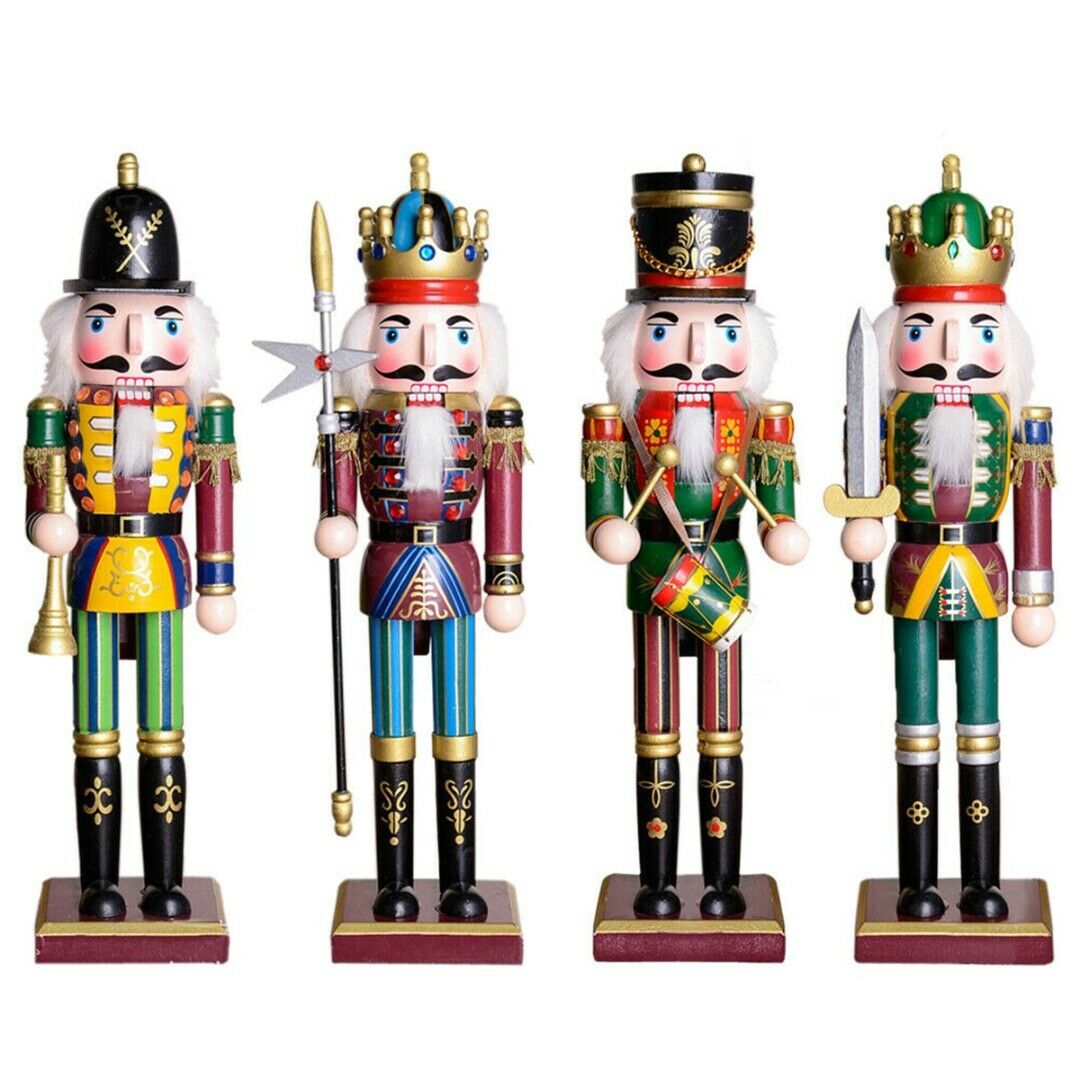 Christmas Nutcracker | Nutcracker Soldier 30 CM Wood Painted Christmas Nutcracker Decoration