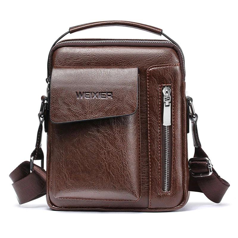 Casual Leather Men's Handbag Vintage Crossbody Bag