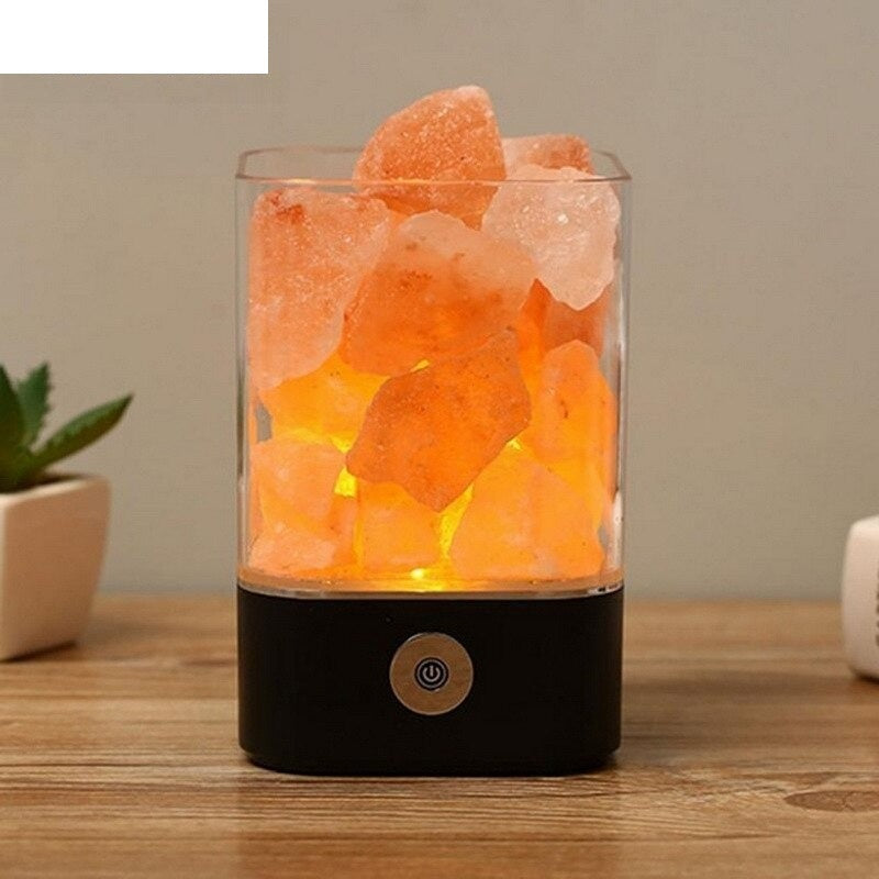 USB Crystal Light Natural Himalayan Salt Lava Lamp