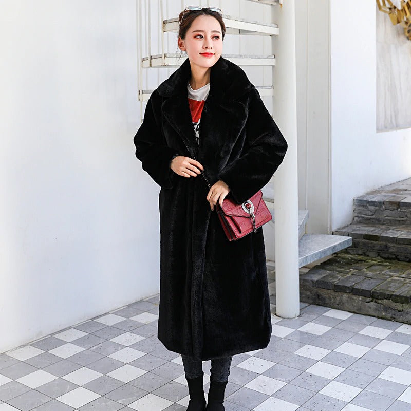 Women Shearling Coat Winter Long Coat