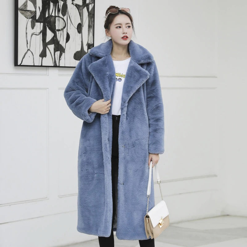 Women Shearling Coat Winter Long Coat