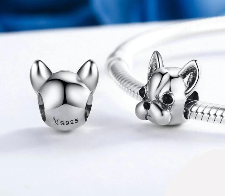 Pug Charm - Sterling Silver Pug Charm