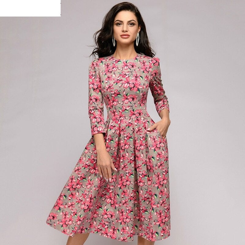 Elegant and Casual 3/4 Sleeve Dresses