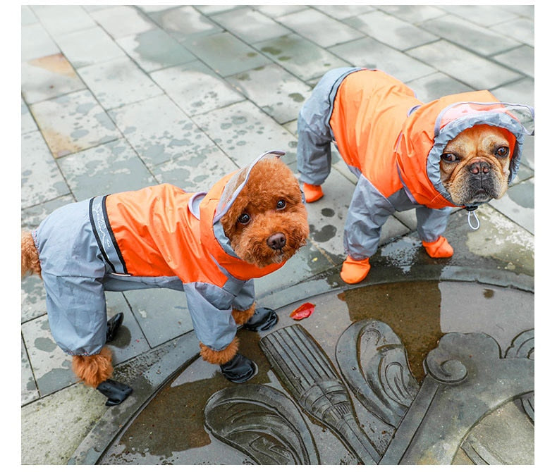 Dog Raincoat Jumpsuit Waterproof Coat for Dogs Dog Rain Jacket Pet Cloak