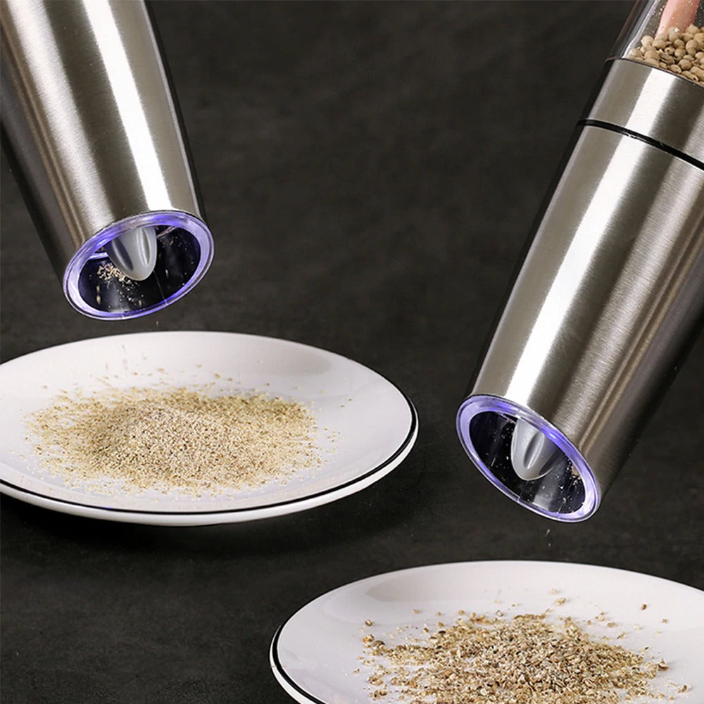 Electric Sand and Pepper Grinders with Stand Base