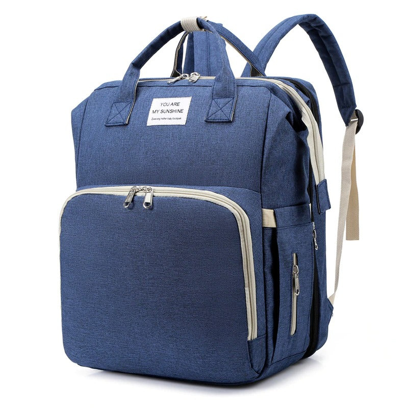 Waterproof Changing Bag Backpack with Bed Changing Backpack Mummy Diaper Large Baby Changing Bag