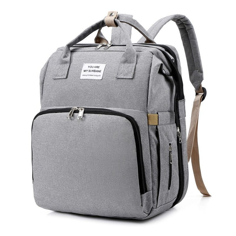 Waterproof Changing Bag Backpack with Bed Changing Backpack Mummy Diaper Large Baby Changing Bag