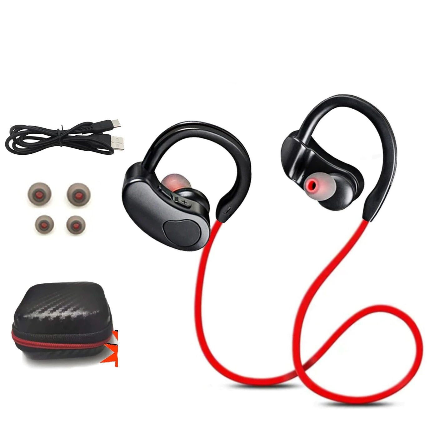 Sports Wireless Headphones for Gym Running Headphones HiFI Bass Wireless Gym Headphones