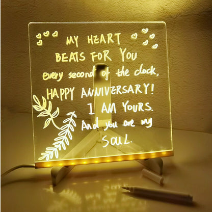 LED Note Board with Colorful Display – Vibrant Illuminated Writing Board for Creative Notes and Messages