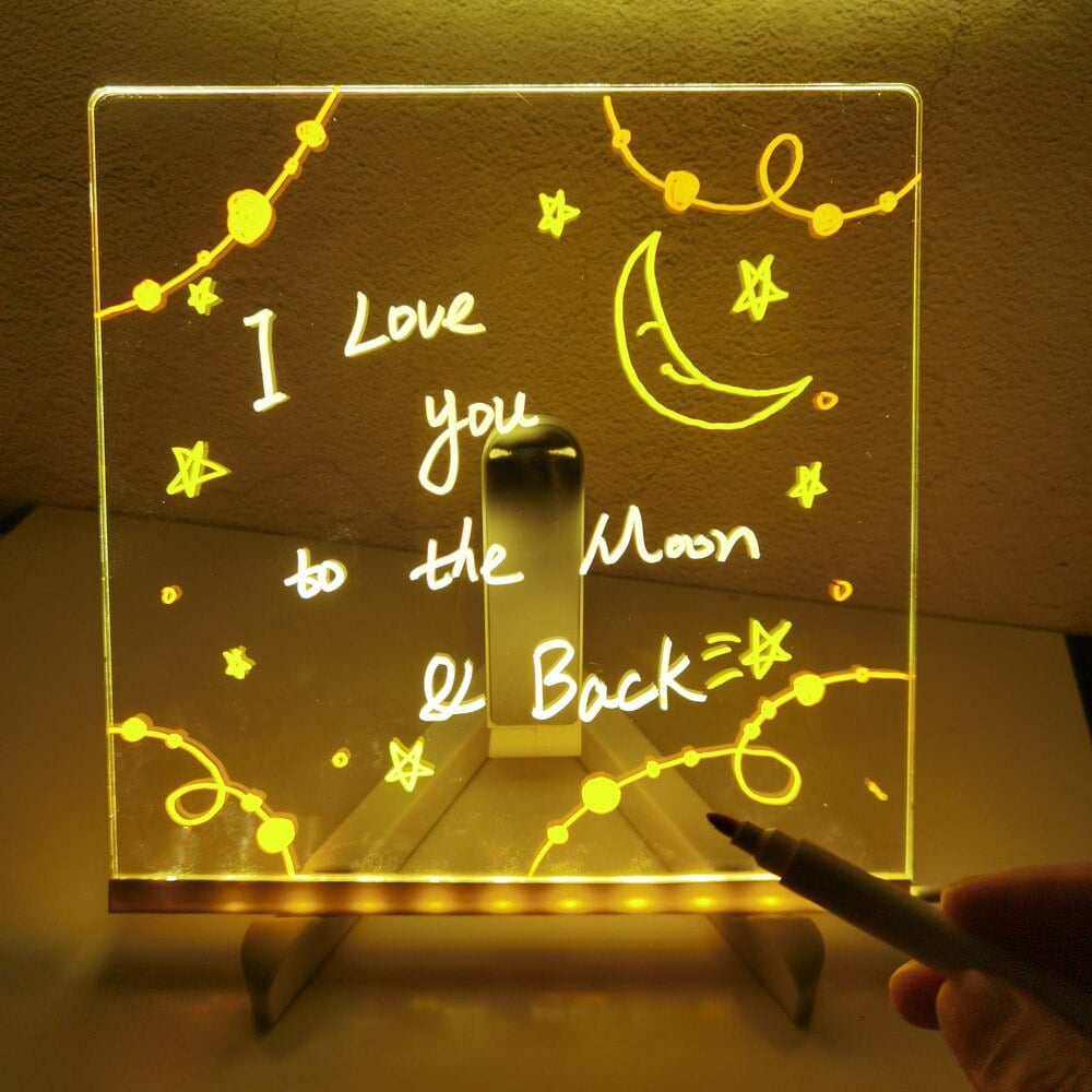 LED Note Board with Colorful Display – Vibrant Illuminated Writing Board for Creative Notes and Messages