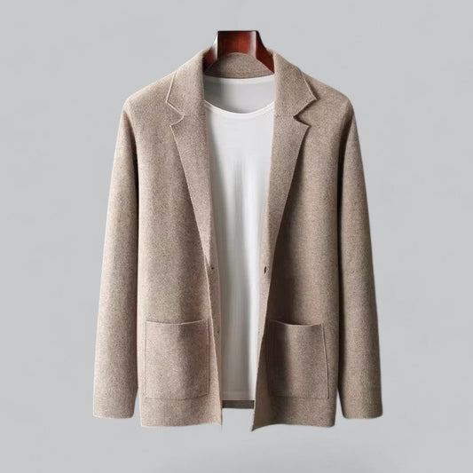 Men's Cashmere Jacket with Merino Wool Collar | Warm, Stylish Outerwear for Cold Weather