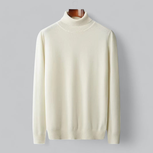 Premium Cashmere Merino Blend Turtleneck Sweater Pullover for Men | Soft, Warm, and Stylish Knitwear