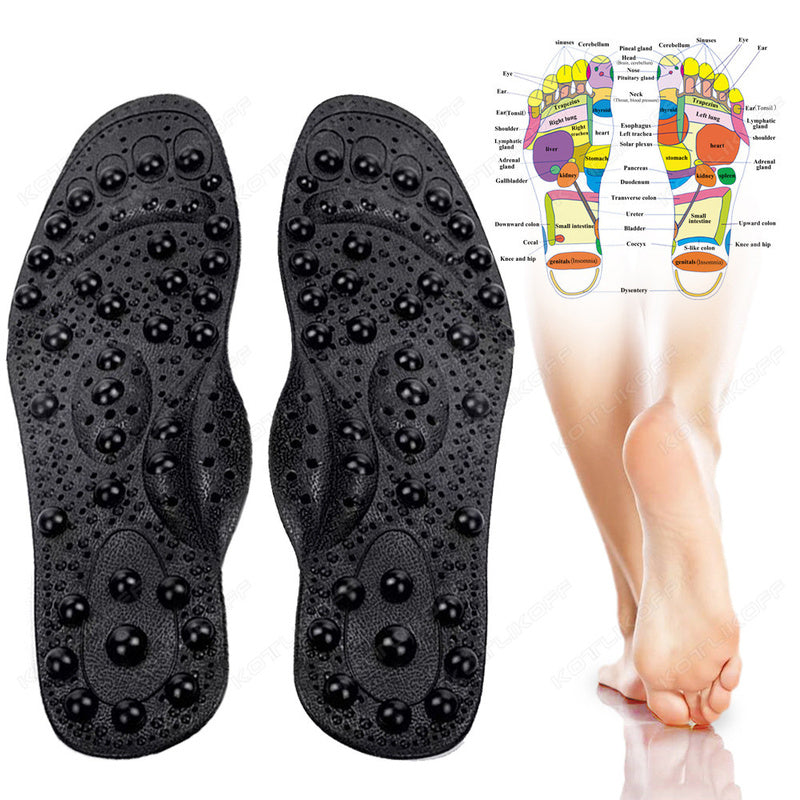 Acupressure Foot Shoe Reflexology Insoles for Pain Relief