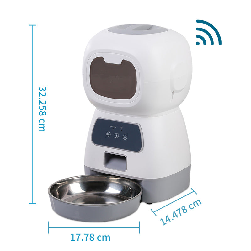 Automatic Cat Feeder Dispenser WIFI Regulating Fractionator