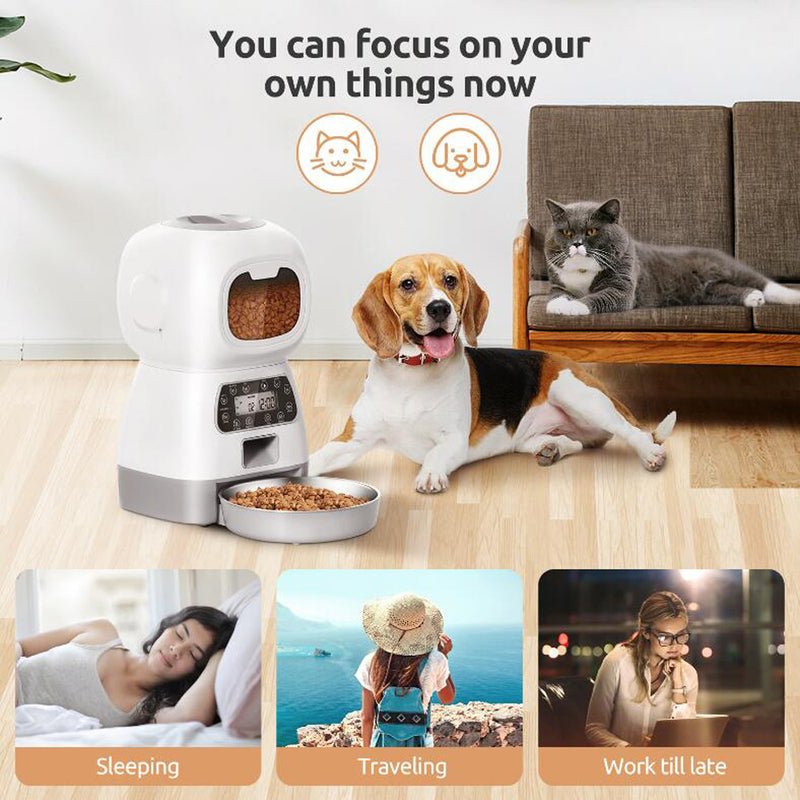 Automatic Cat Feeder Dispenser WIFI Regulating Fractionator