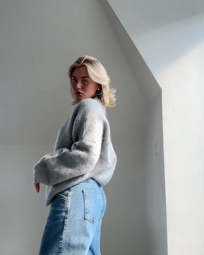 Mohair Luxe™ | Women's Mohair Mixed Jumper | Soft Knit, Round Neck Design & Cozy Fit