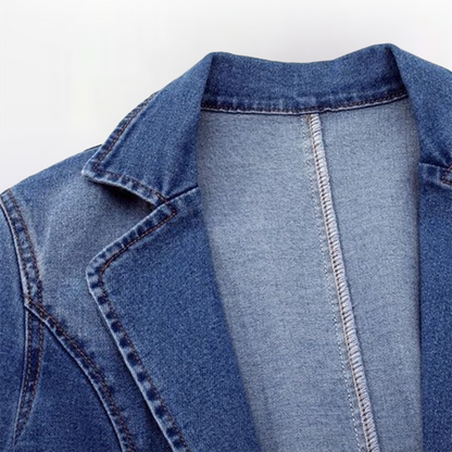 Blazer Belleza™ |  Classic Denim Blazer | Durable Cotton Blend, Tailored Fit, Stylish Design