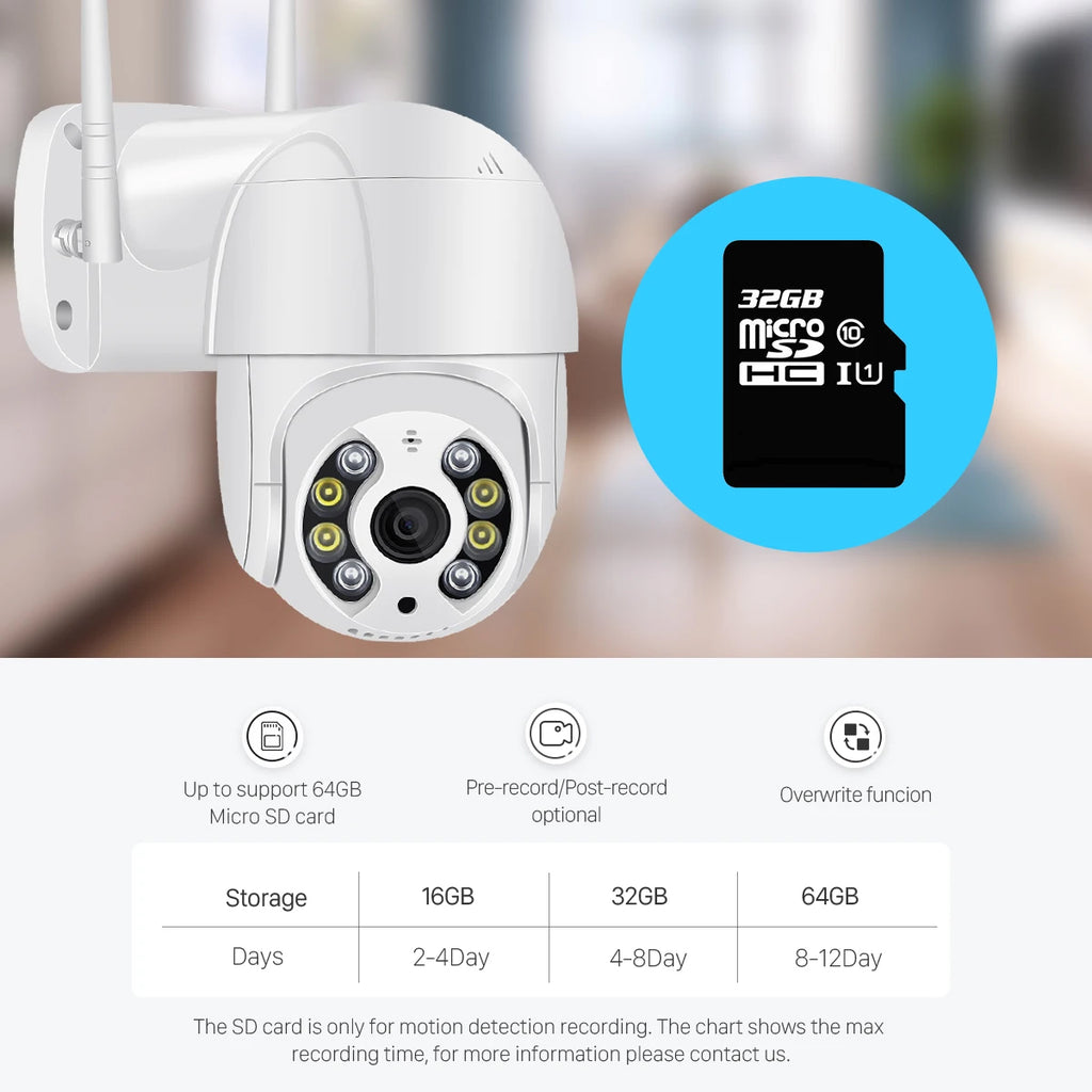 HD WiFi Wireless Outdoor Security Camera Weatherproof Home Surveillance Camera