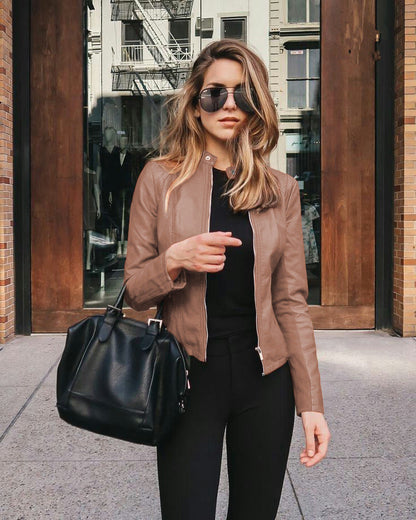 Leather Aura™ | Women's Premium Leather Jacket | Soft Lambskin, Tailored Fit & Stylish Design