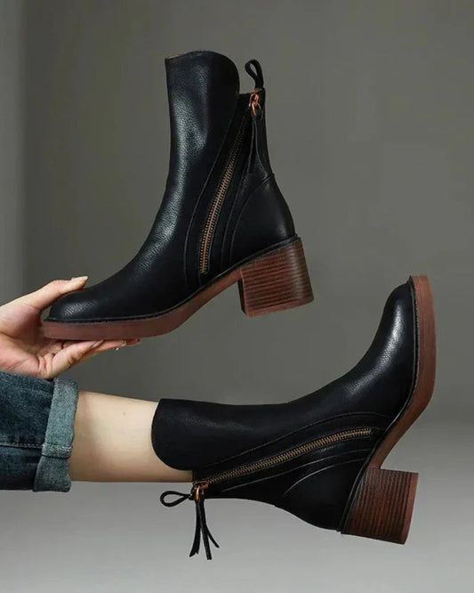 Leather Nova™ | Women's Leather Ankle Boots | Genuine Leather, Stylish Design & Comfortable Fit