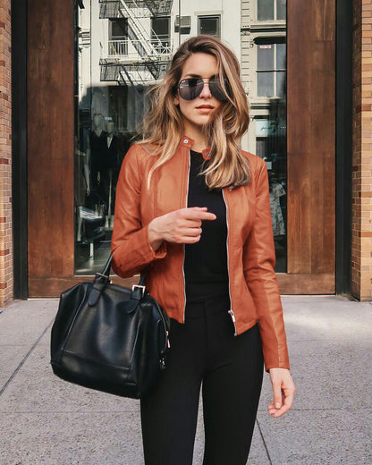 Leather Aura™ | Women's Premium Leather Jacket | Soft Lambskin, Tailored Fit & Stylish Design