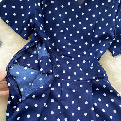 Polka Dot Charm™ | Women's Casual Dress | Lightly Mature, Contrasting Colors, Comfortable Fit