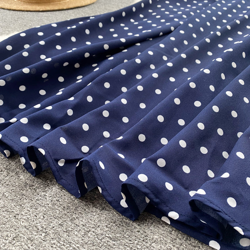 Polka Dot Charm™ | Women's Casual Dress | Lightly Mature, Contrasting Colors, Comfortable Fit