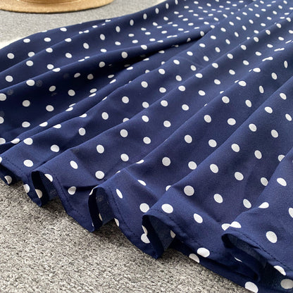 Polka Dot Charm™ | Women's Casual Dress | Lightly Mature, Contrasting Colors, Comfortable Fit