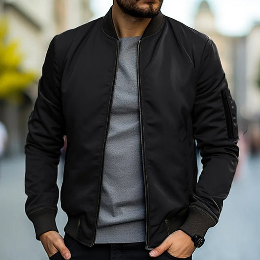 Bomber Luxe™ | Men's Summer Bomber Jacket | Lightweight Fabric, Zip Closure & Breathable Design