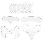 18 Pieces Best Reusable Silicone Anti Wrinkle Patches for Face Chest Forehead Under Eye Chest Arch Support for Running