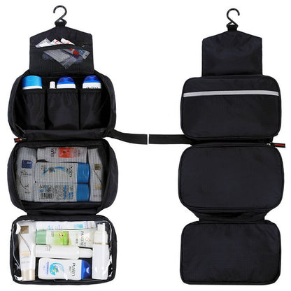 Compact Hanging Toiletry Organiser – Ideal Wash Bag for Travel & Camping