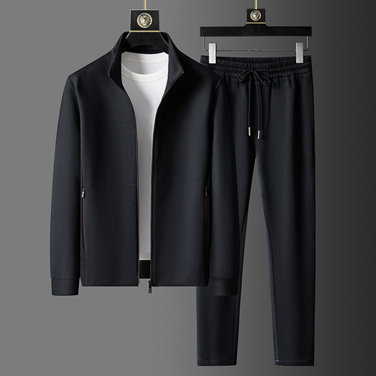 Valtrex | Mens Full Tracksuit Set – 2-Piece Joggers & Jacket Outfit in Cotton, Fleece or Polyester for Travel, Gym & Streetwear