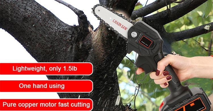 Mini Electric Chainsaw for Wood & Tree Cutting | Portable Garden Saw