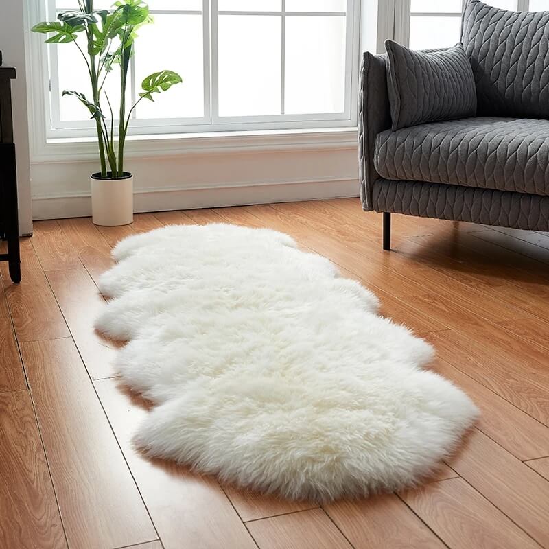 Faux Fur Sheepskin Rug | Soft, Large Area Rug for Living Room