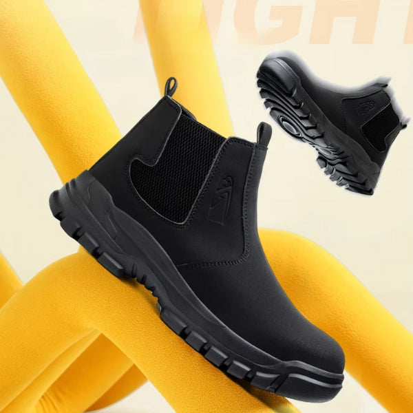 Orthopedic Safety Boots - Comfortable & Durable Slip On Waterproof Workboots Shoes