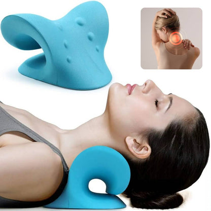 Chiropractic Neck Pillow for Pain Relief and Improved Posture - Neck Stretcher for Better Sleep and Comfort