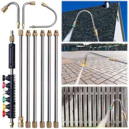 4000 PSI Telescopic Gutter Cleaner – High-Pressure Washer Wand with Extension Lance for Roofs, Walls, and Drains