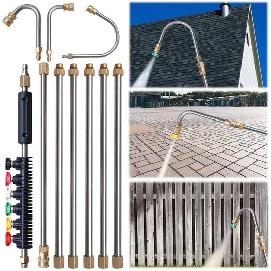 4000 PSI Telescopic Gutter Cleaner – High-Pressure Washer Wand with Extension Lance for Roofs, Walls, and Drains