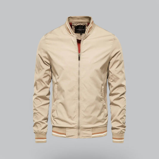 Men's Casual Windbreaker Harrington Bomber Jacket | Full-Zip, Lightweight, Water-Resistant Design